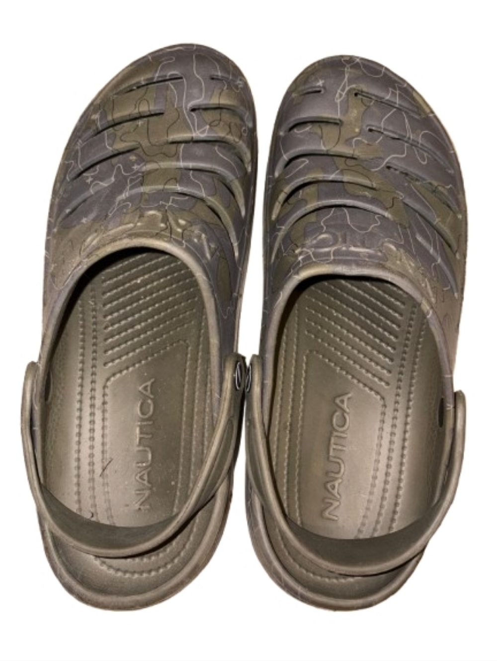 Nautica Clog Sandals in Olive Camo